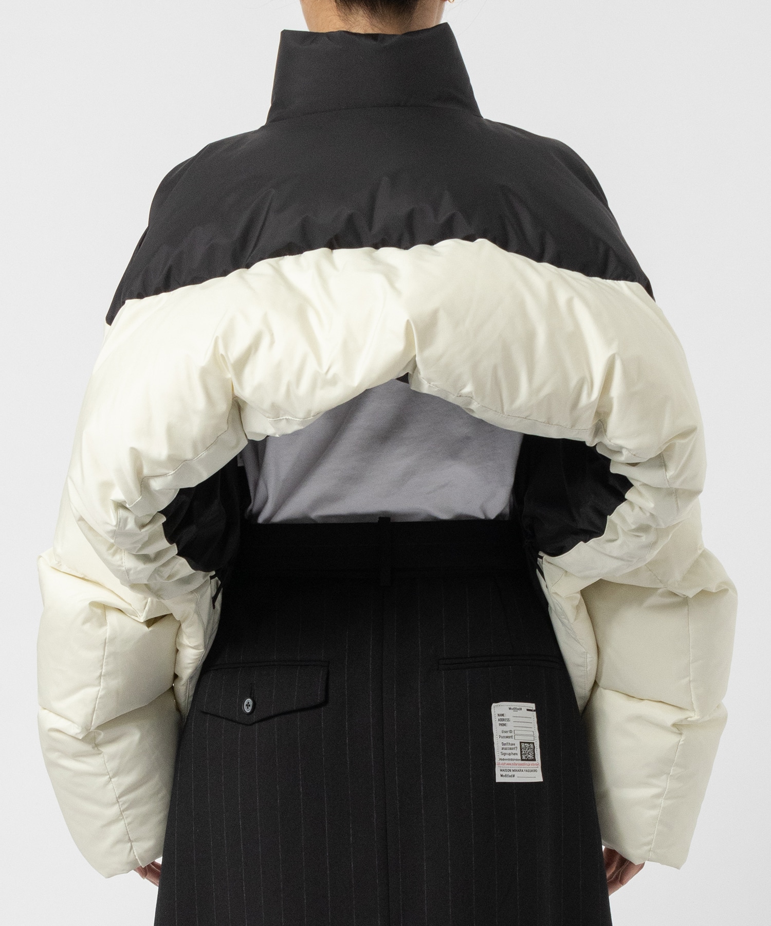 CROPPED DOWN BLOUSON(38 WHITE): Maison MIHARA YASUHIRO: WOMENS