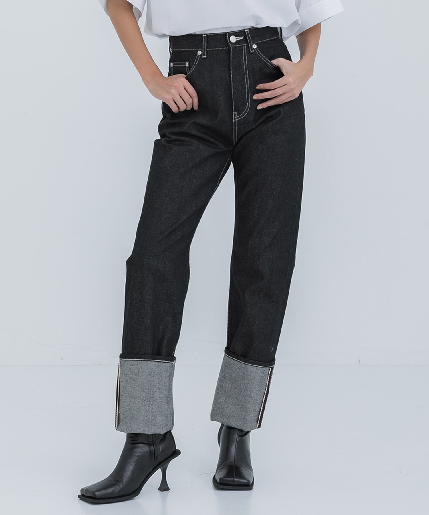 selvedge denim woman fits(36 BLACK): beautiful people: WOMENS