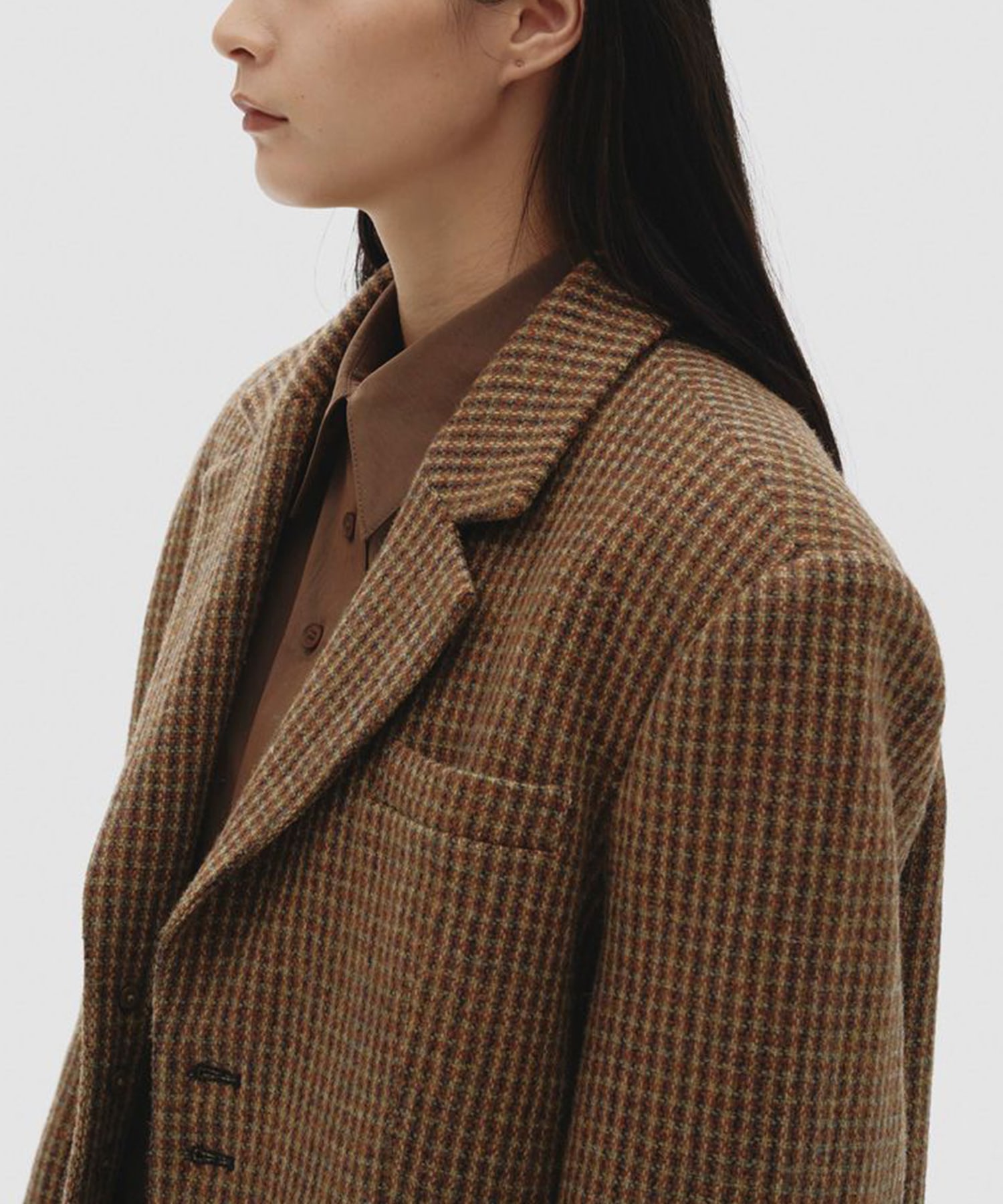 Wool100% Check Jacket(36 CAMEL): TODAYFUL: WOMENS｜ STUDIOUS