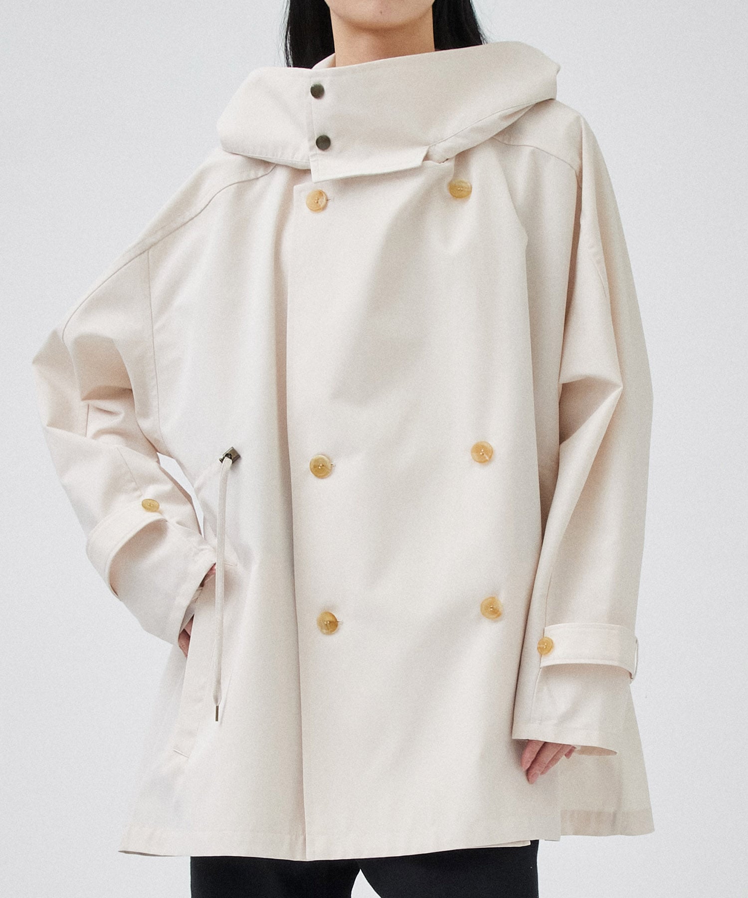 リサイクルシェルタフタショートトレンチ(FREE ECRU): VACHEMENT