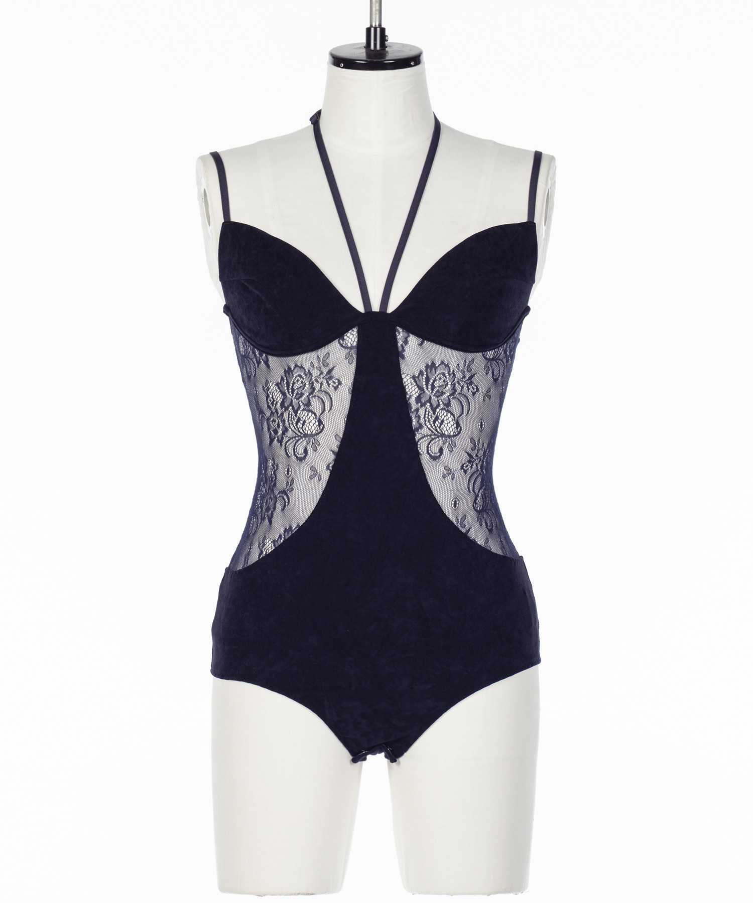 SHEER PANELED VELOUR BODYSUIT(36 BLACK): FETICO: WOMENS｜ STUDIOUS