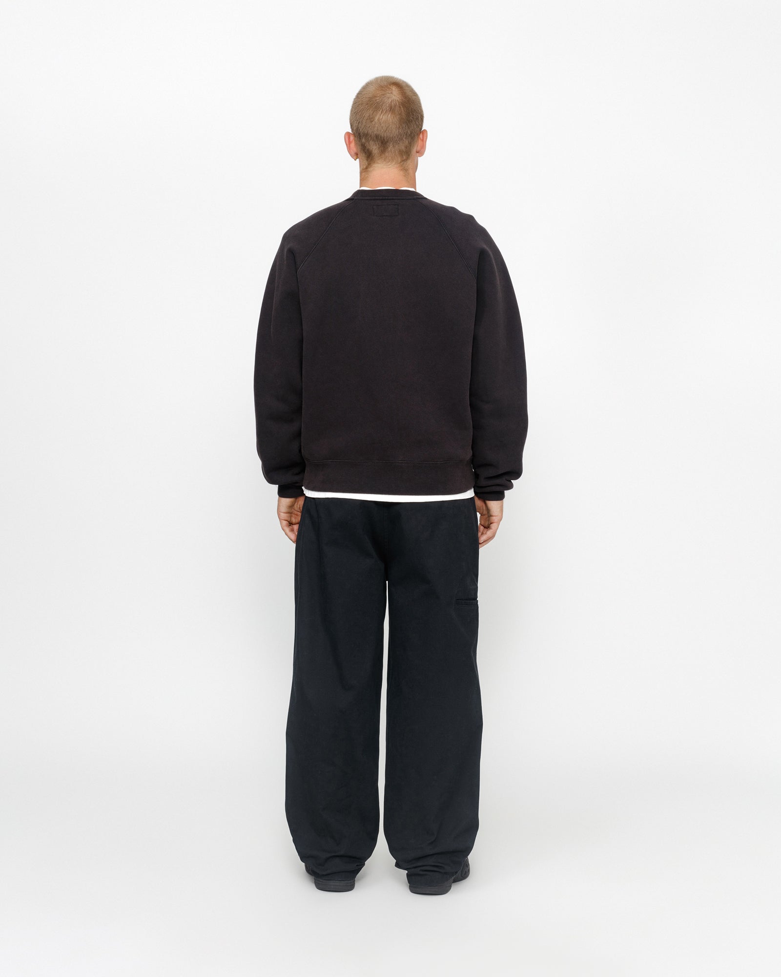 Relaxed Crew – Washed Black | Sweats | Stüssy – Stussy AU