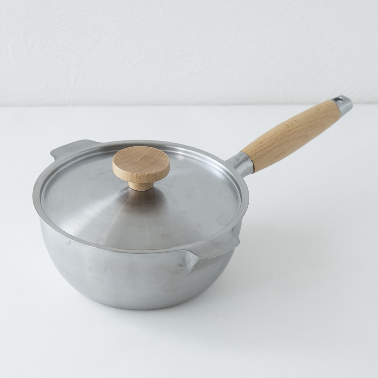 aikata/両口ステンレス雪平鍋 18cm 蓋つきセット -ピタッと汁が切れて