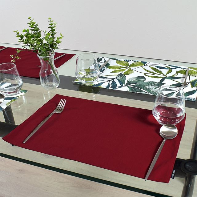 ランチョンマット 2枚セット 綿100％(30cm×45cm) リバーシブルタイプ