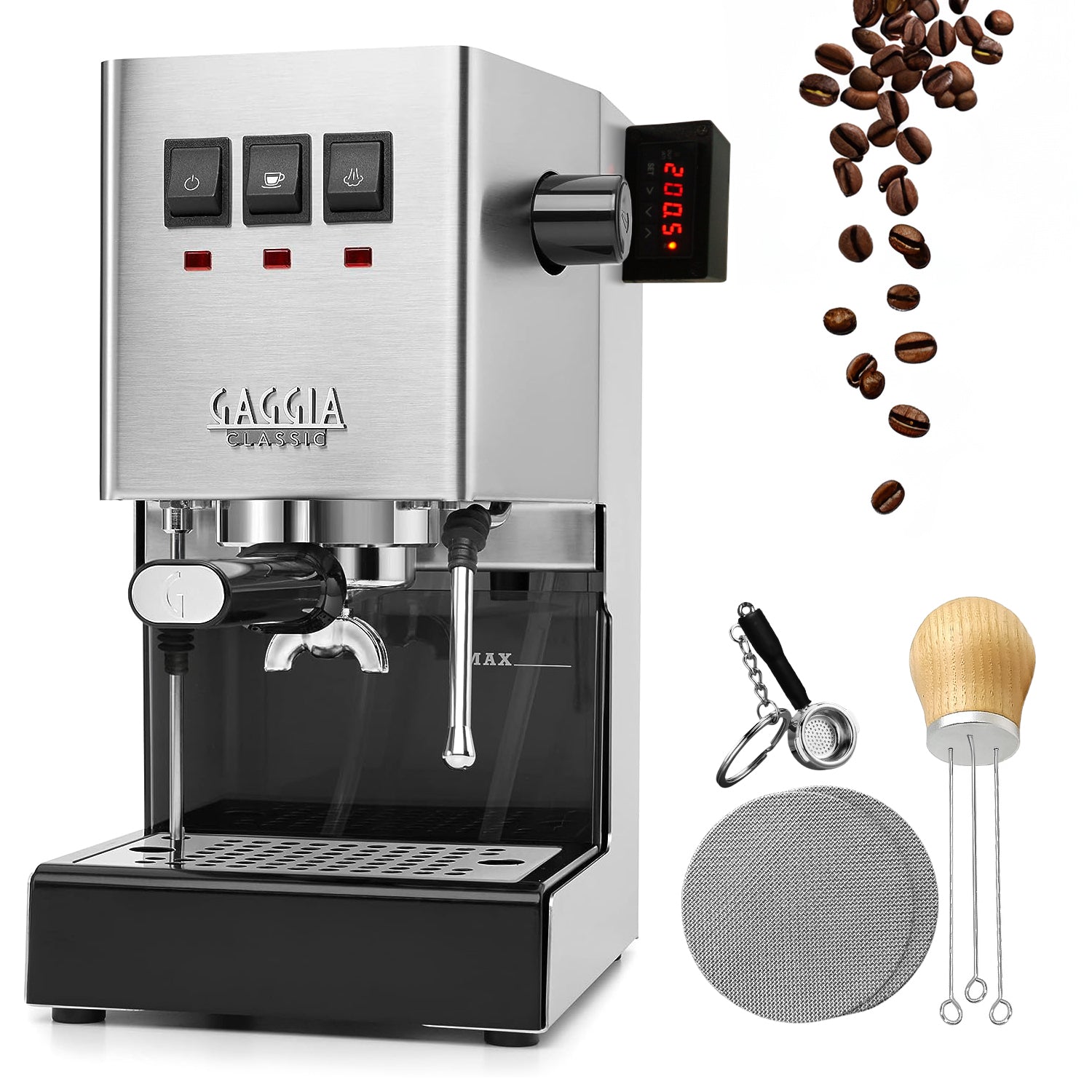 Modified Gaggia Classic Pro Evo w/ Upgrade Kit for Brew, Steam
