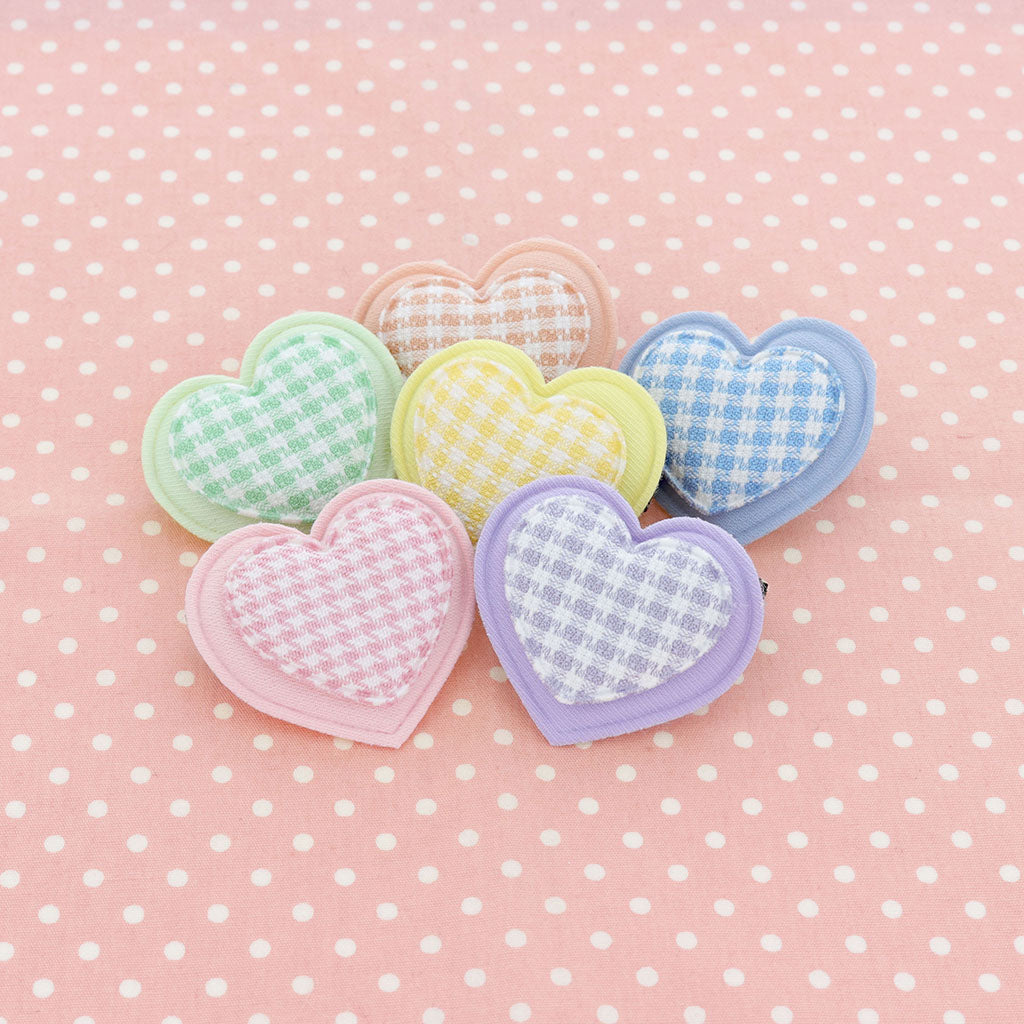 チェック柄ハートミニヘアクリップ／1個売り – SUNHOSEKI