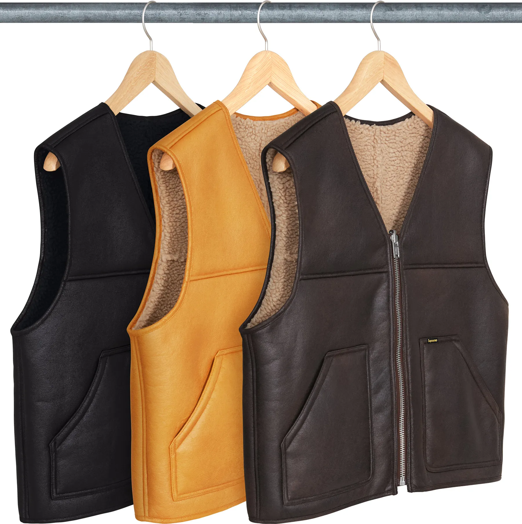 Reversible Faux Shearling Vest | Supreme 24fw