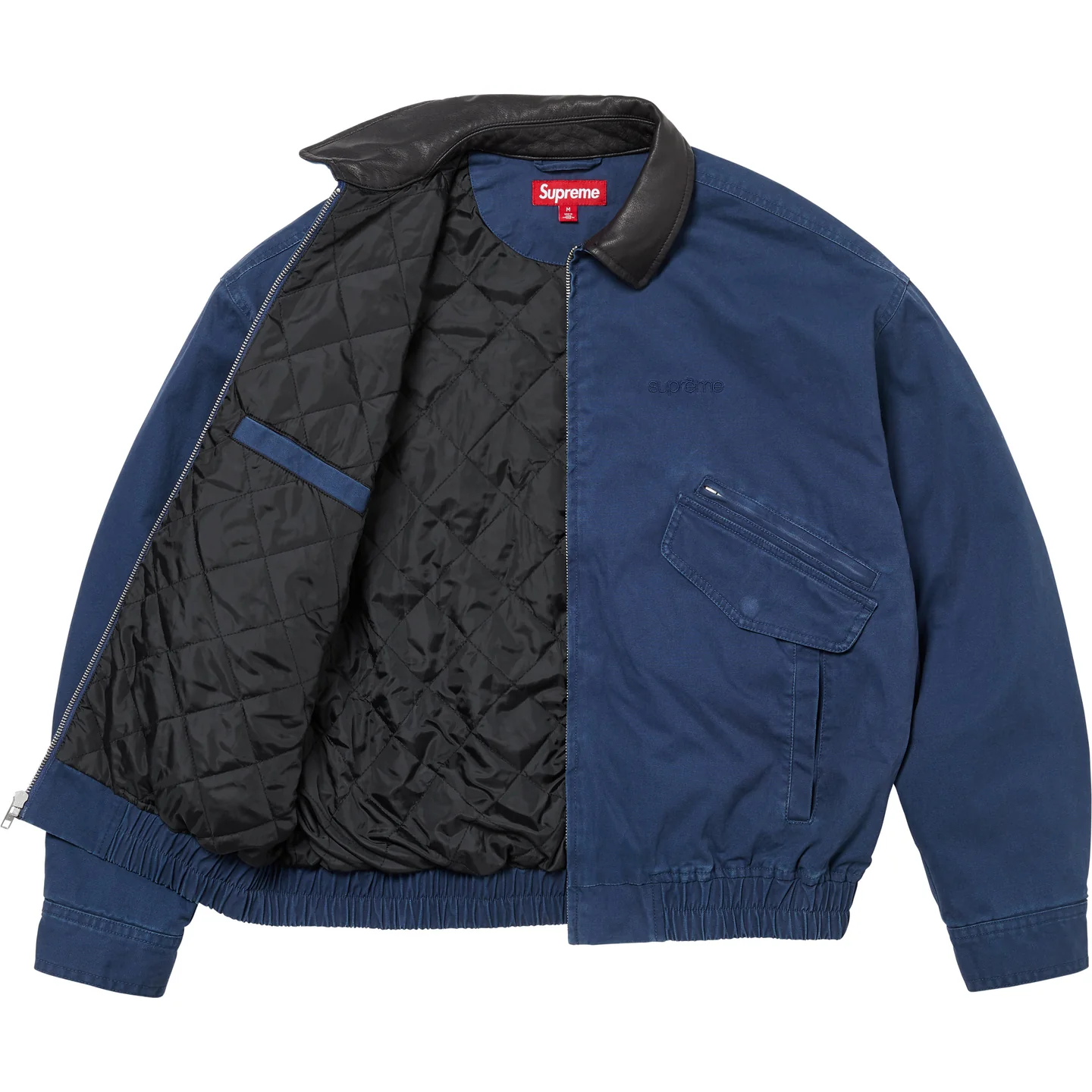 Leather Collar Utility Jacket | Supreme 24fw