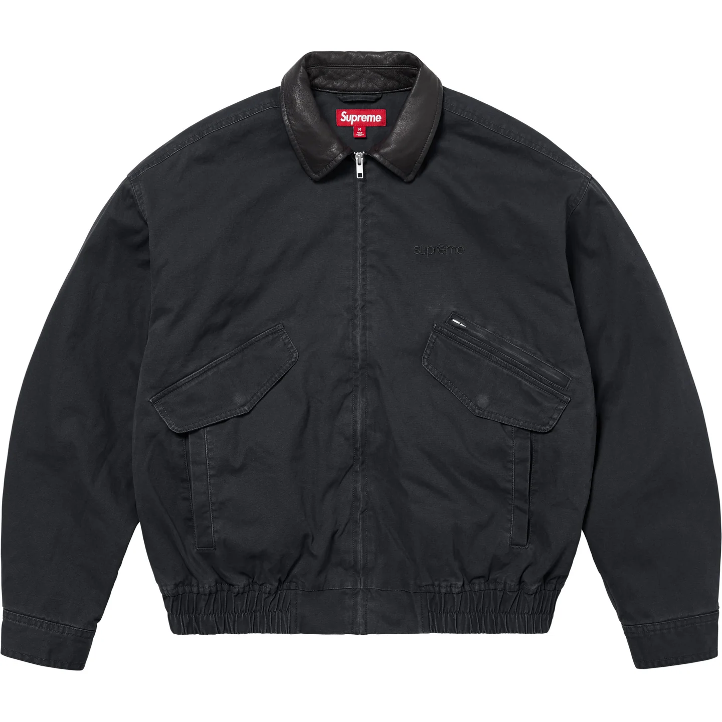 Leather Collar Utility Jacket | Supreme 24fw