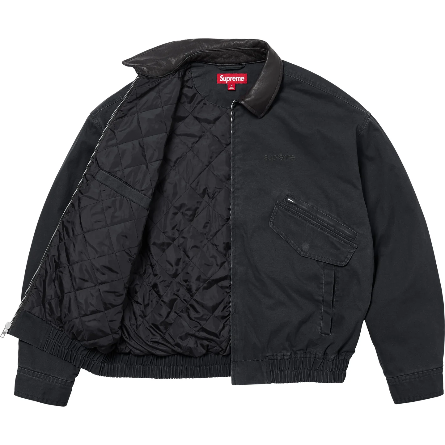 Leather Collar Utility Jacket | Supreme 24fw