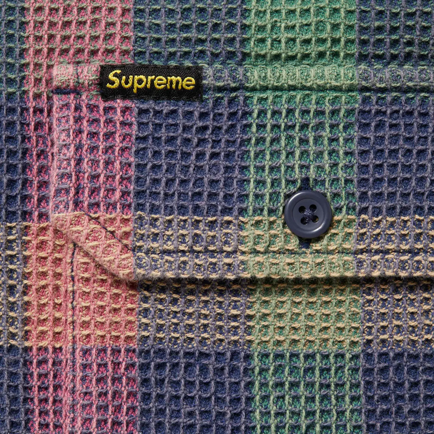 Waffle Plaid Hooded Shirt | Supreme 24fw