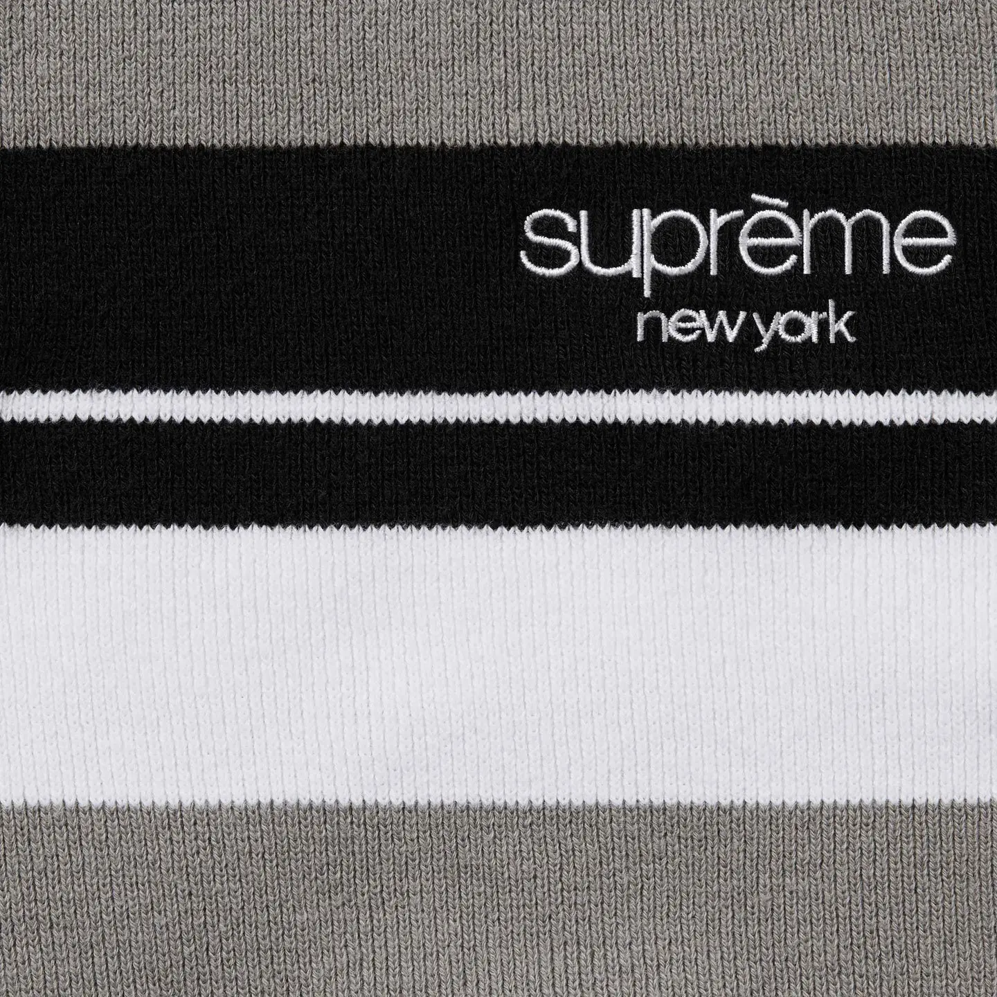 Stripe Zip L/S Polo | Supreme 24fw