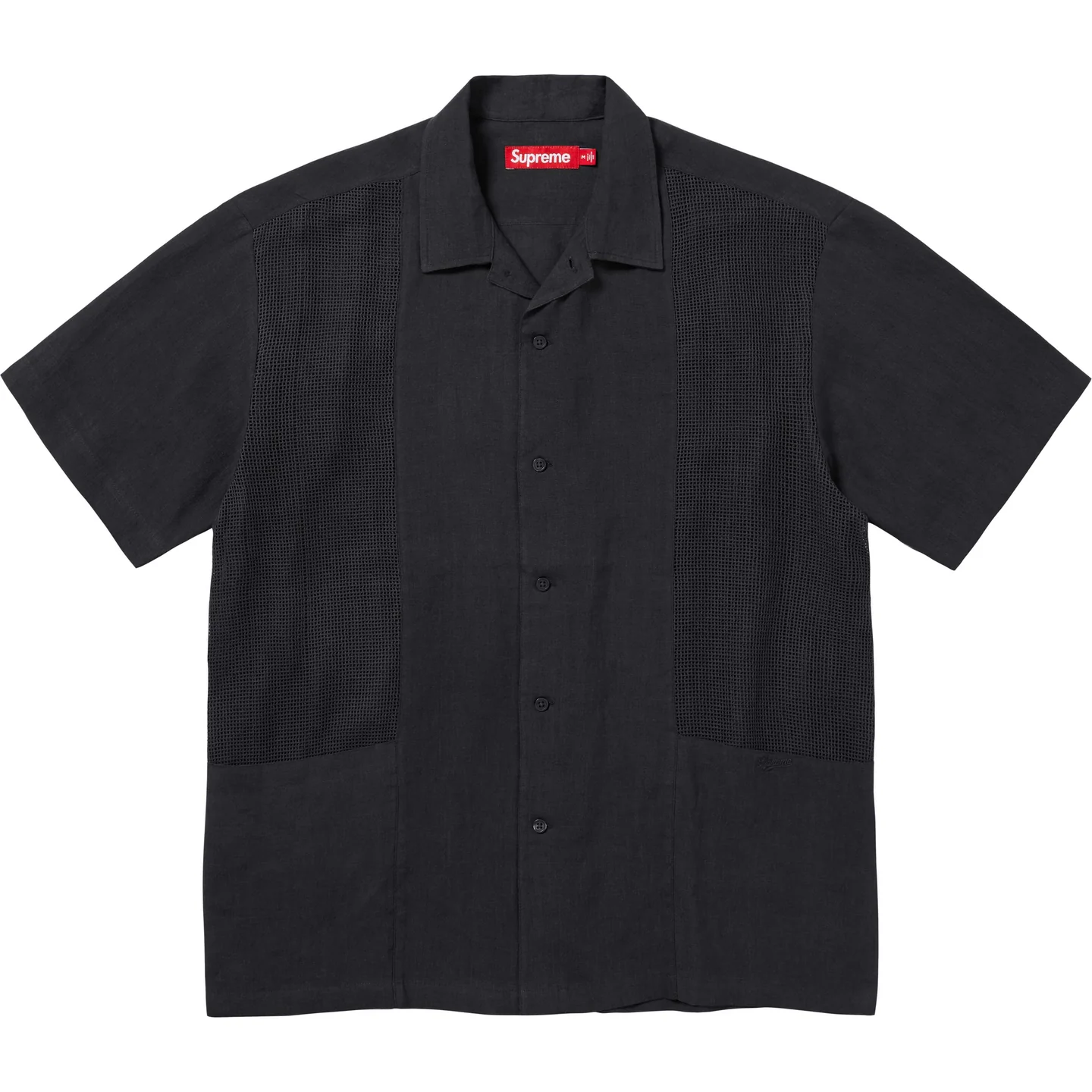 Mesh Panel Linen S/S Shirt | Supreme 24ss