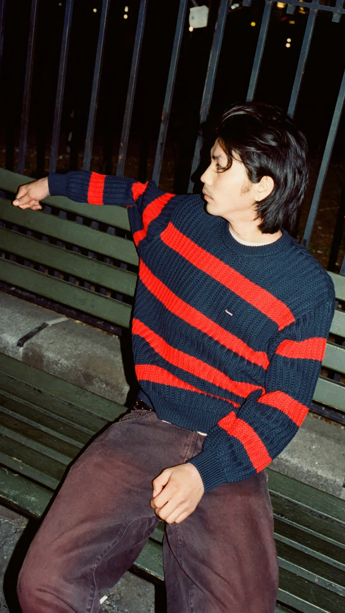 Loose Gauge Stripe Small Box Sweater | Supreme 25ss