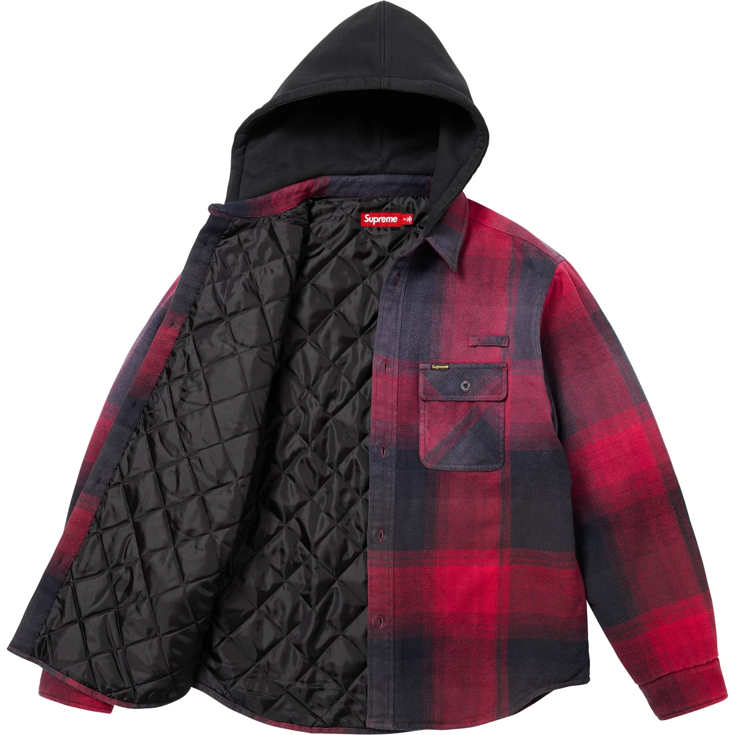 Quilted Lined Hooded Flannel Shirt | Supreme 25ss