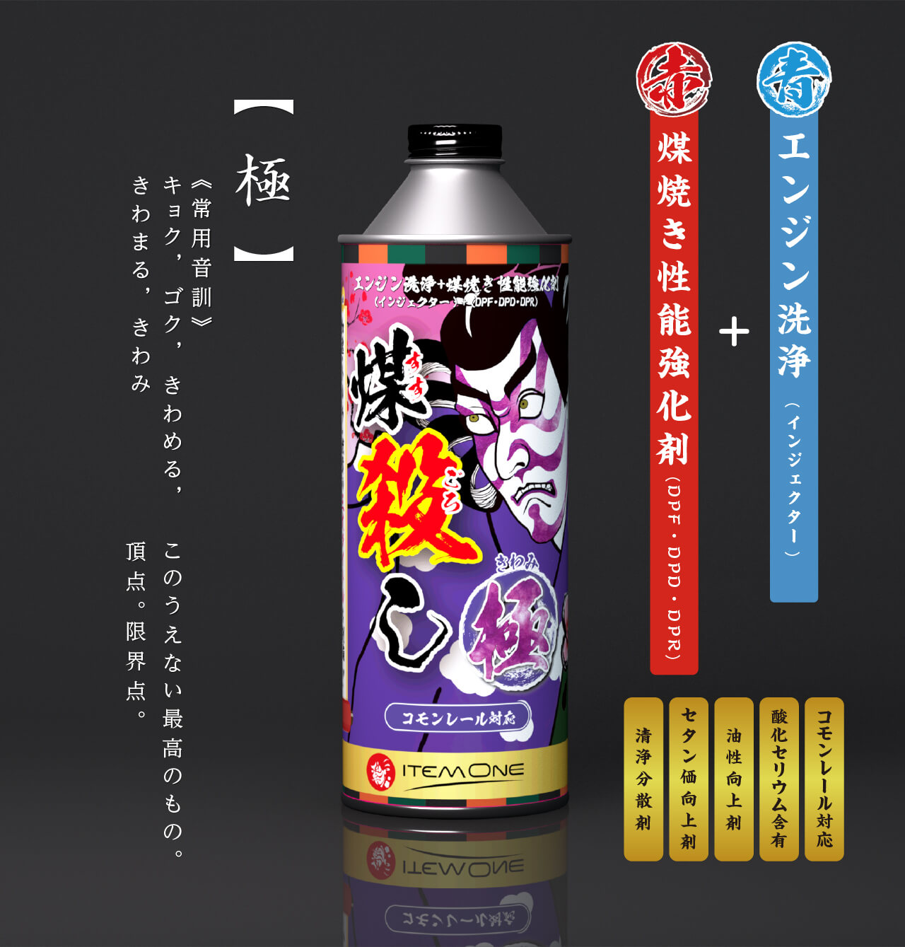 エンジン洗浄＋煤焼き性能強化剤 煤殺し 極ー建機 - SUSU-GOROSHI (煤