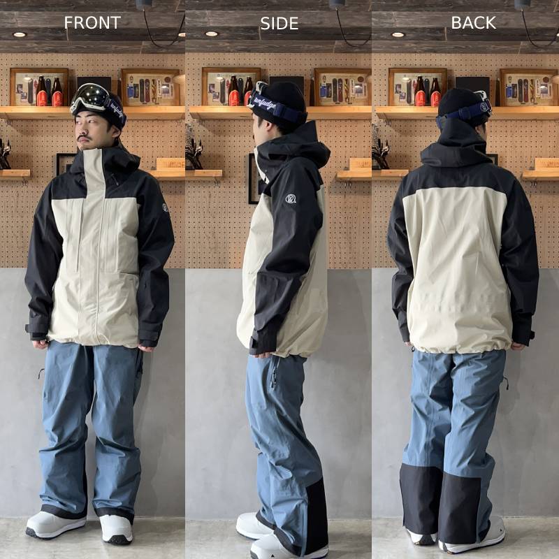 UNFUDGE OUTERWEAR | GENTLE JACKET , GENTLE BIB PANTを各サイズ着て