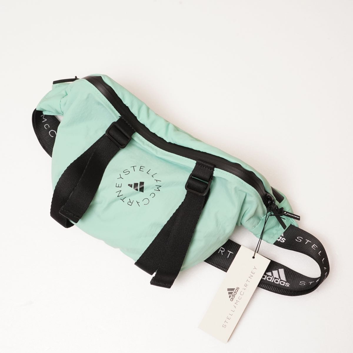 アディダス ステラマッカートニー コラボ ミント×ブラック 2WAYバッグ