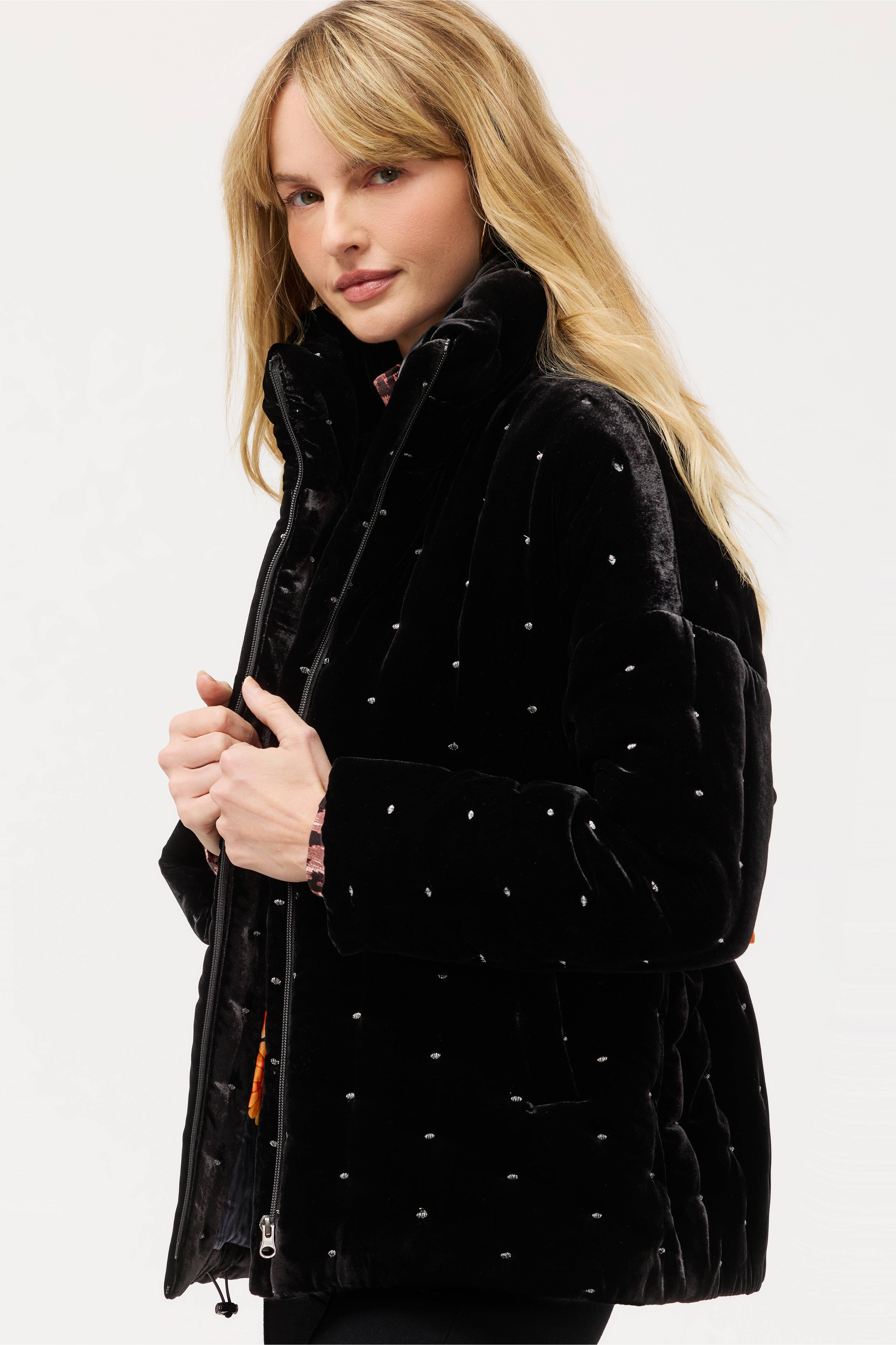 Buy VELVET QUILTED PUFFER JACKET | Johnny Was