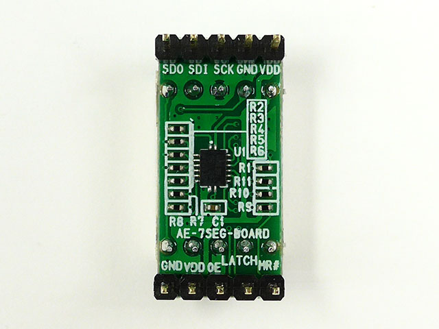 緑色7セグメントLEDシリアルドライバーモジュール 完成品: オプト