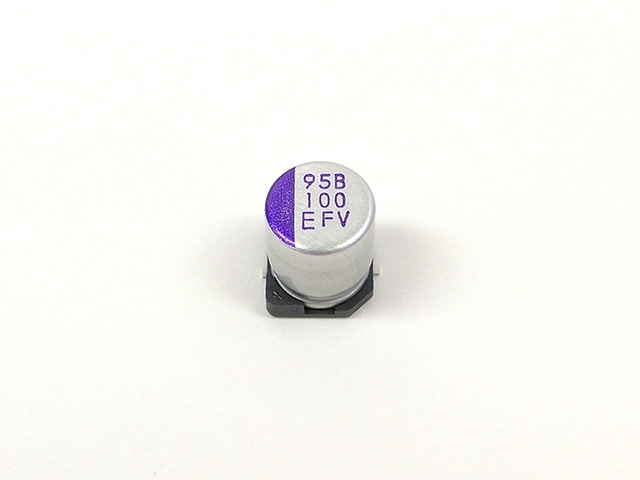 導電性高分子アルミ固体電解コンデンサー ハイブリッド 100μF25V PFV
