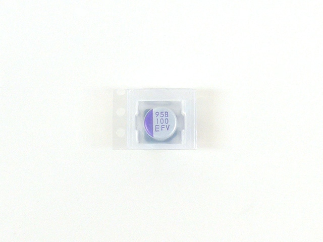 導電性高分子アルミ固体電解コンデンサー ハイブリッド 100μF25V PFV