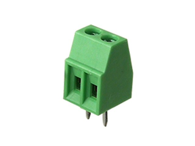 ターミナルブロック 2.54mm 2P 緑 縦: ケーブル・コネクター 秋月電子