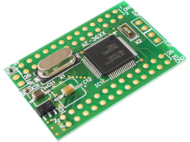 AKI-H8/3694F(QFP) タイニーマイコンモジュール: 開発ツール・ボード