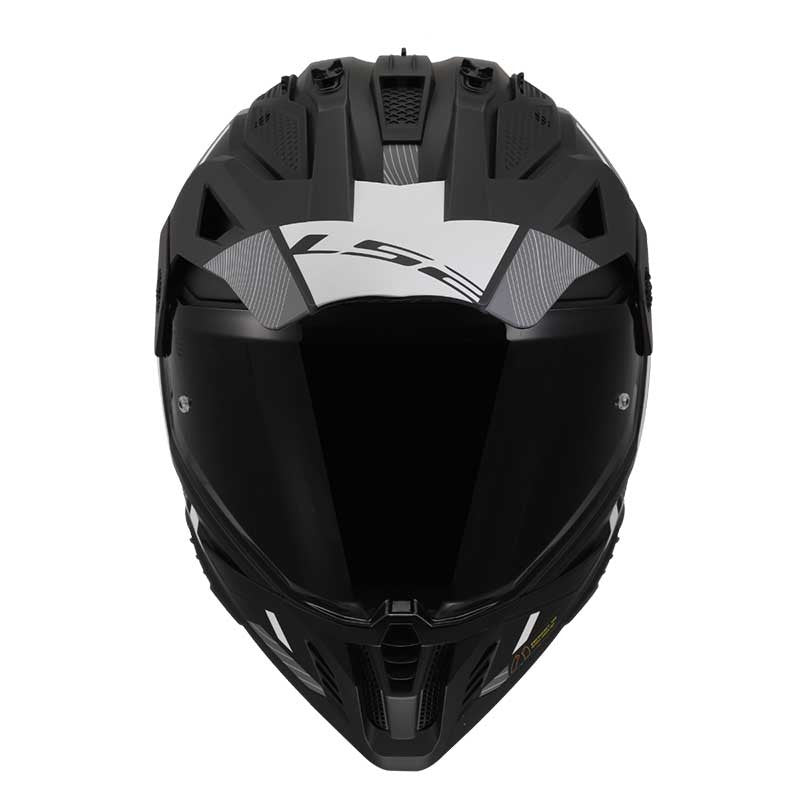 LS2 MX436 Pioneer II Hill Matt Black White Helmet - 06 – AH Helmets