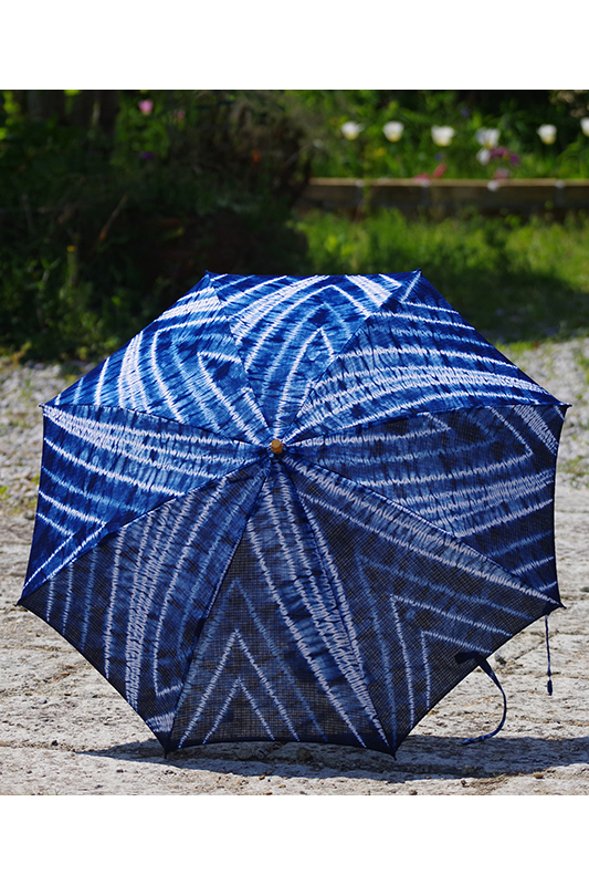 本藍染折り畳み日傘 | オンラインショップ｜京都大原 本藍染 | 工房 藍の館