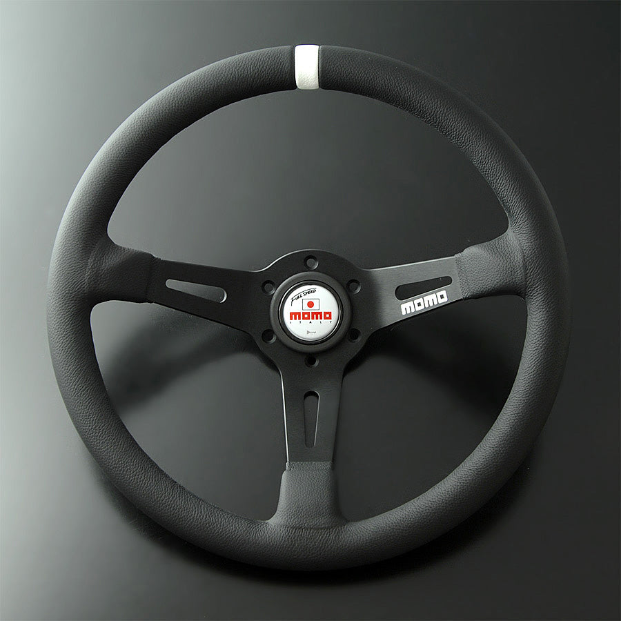 MOMO Full Speed Steering Wheel 350mm - White Stitch with White
