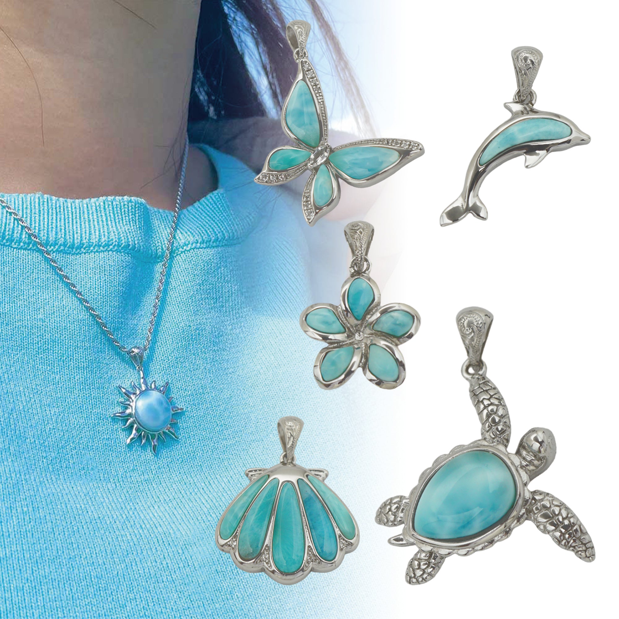 ハワイアンジュエリー ラリマープレートブレスレット