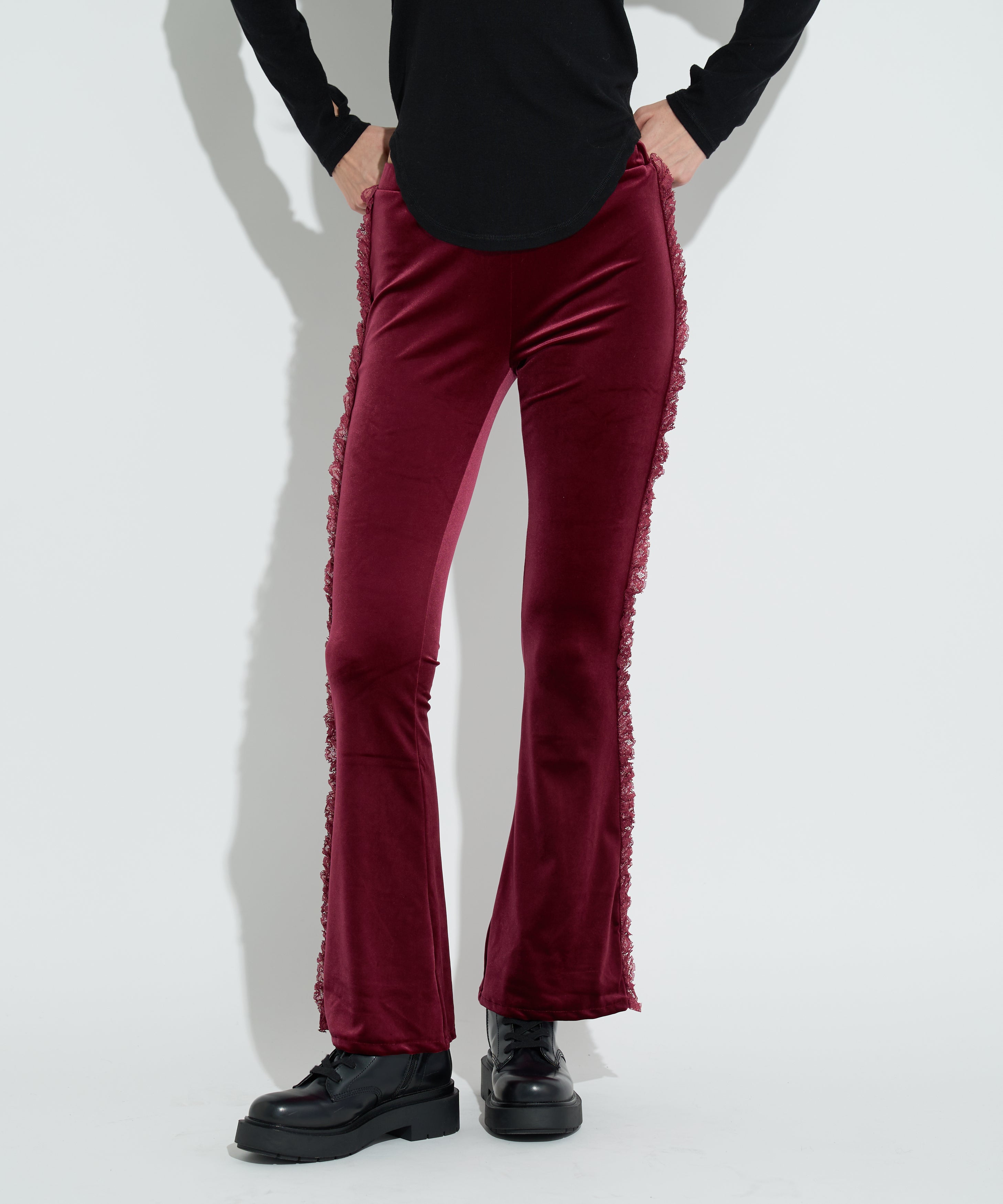 サイドフリルベロアパンツ – ANNA SUI NYC