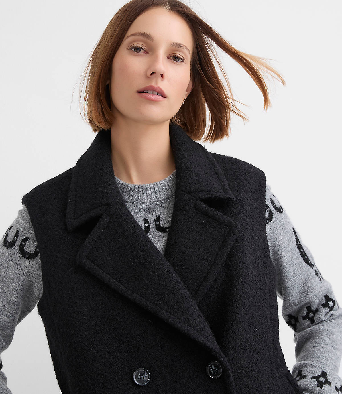 Double Breasted Sleeveless Jacket