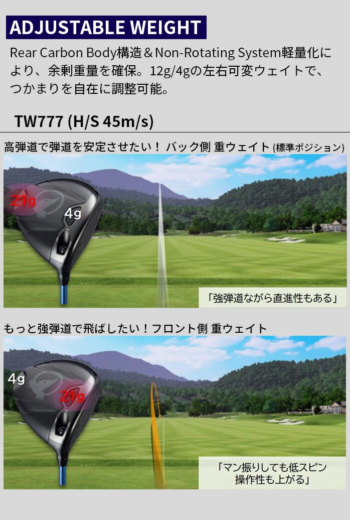 予約販売】本間ゴルフ HONMA ツアーワールド TW777 ドライバー VIZARD
