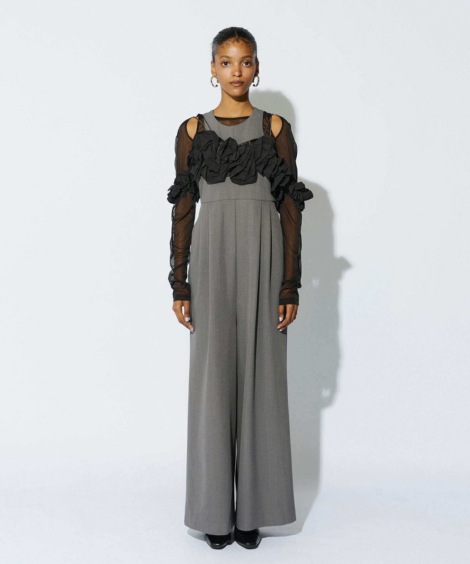 ruffled bustier pants dress | ANDRESD