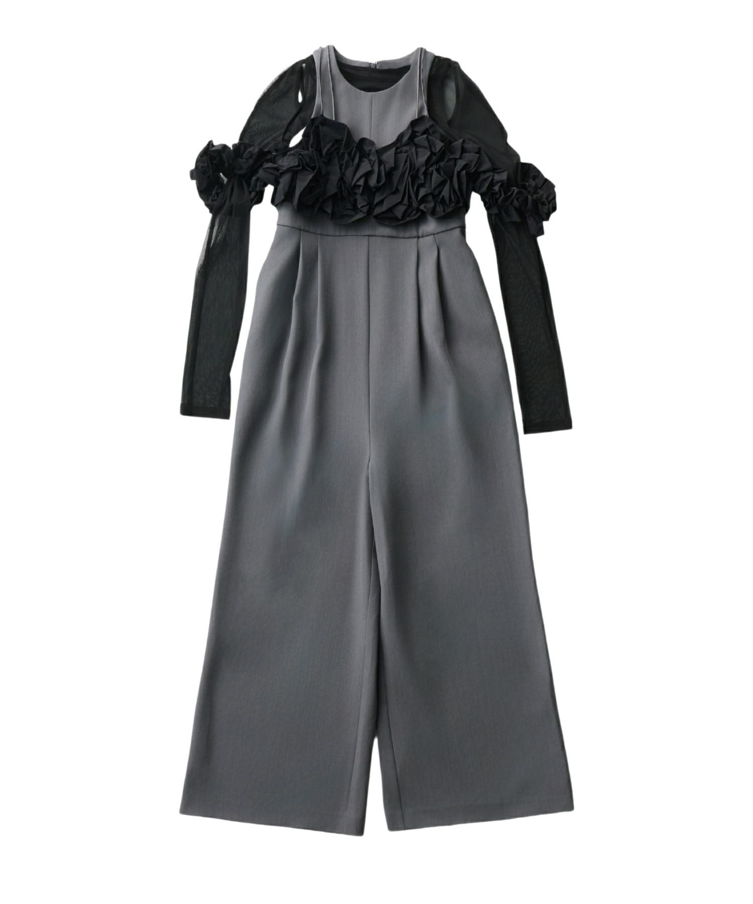 ruffled bustier pants dress | ANDRESD