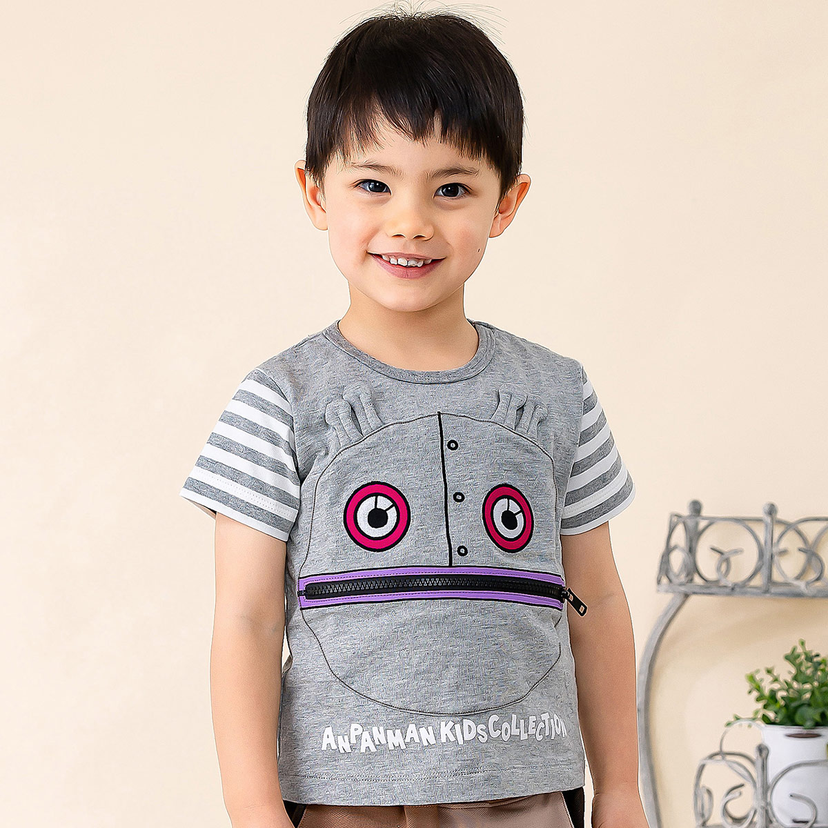 だだんだん顔ポケット半袖Tシャツ｜アイテム｜アンパンマンキッズ