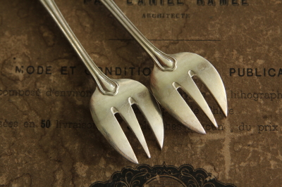 アンティークシルバーオイスターフォーク フランス 20180927