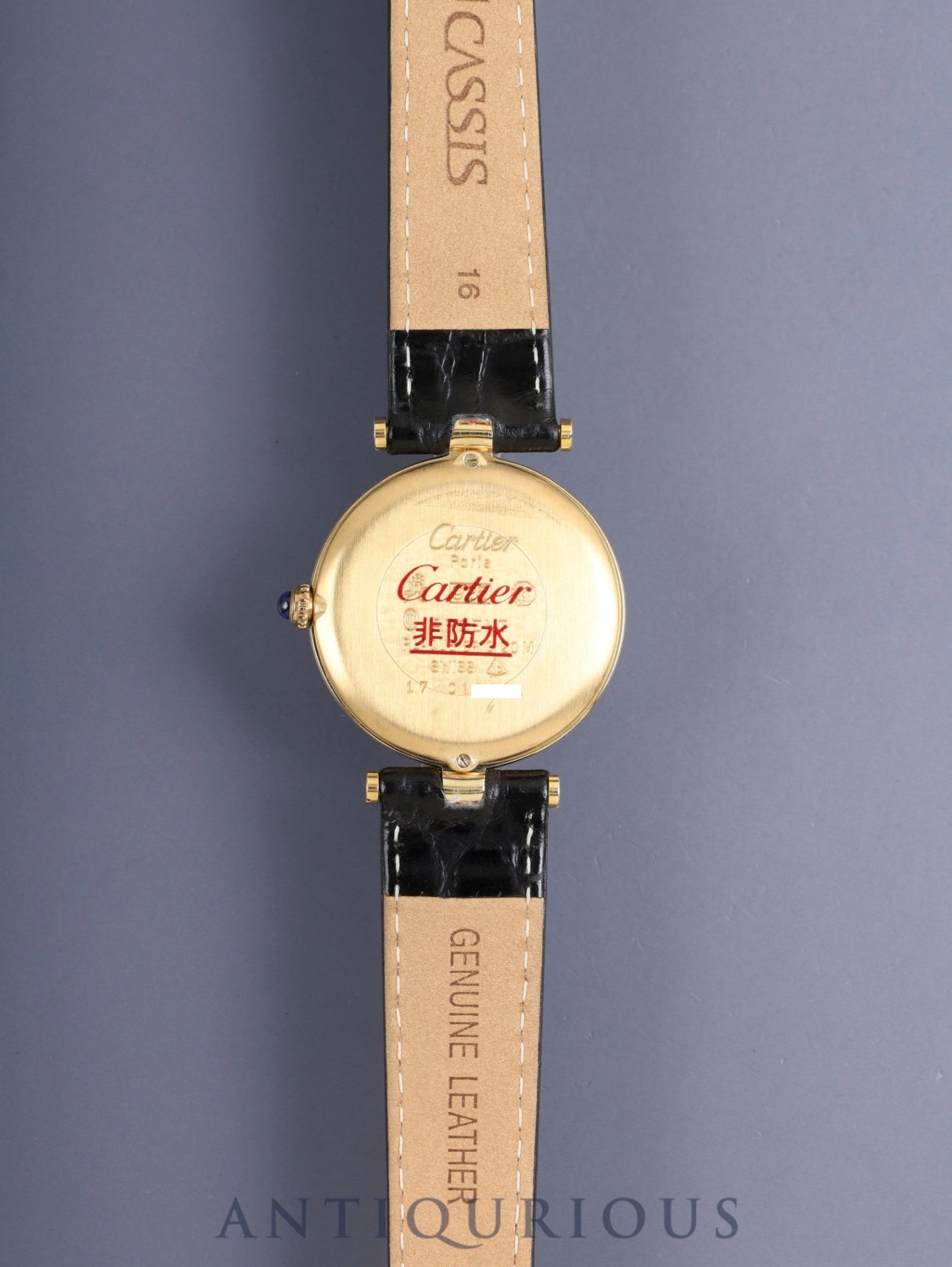 カルティエ マスト ヴァンドーム VLC LM 17 クォーツ SV925 革 純正