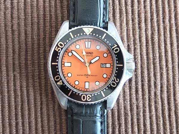 JA-1975| セイコー SEIKO ダイバー 150M 2625-0010 クオーツ オレンジ