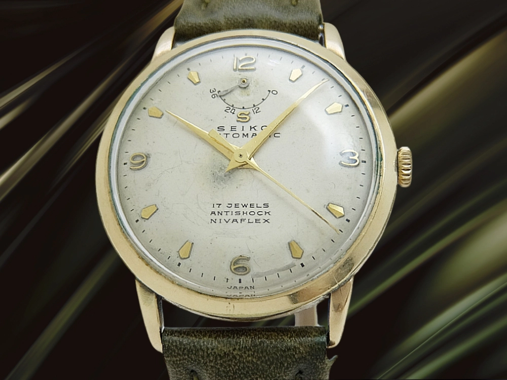 JA-3418| セイコー インジケーター 巻印 17石 Ref.14015 14K GOLD