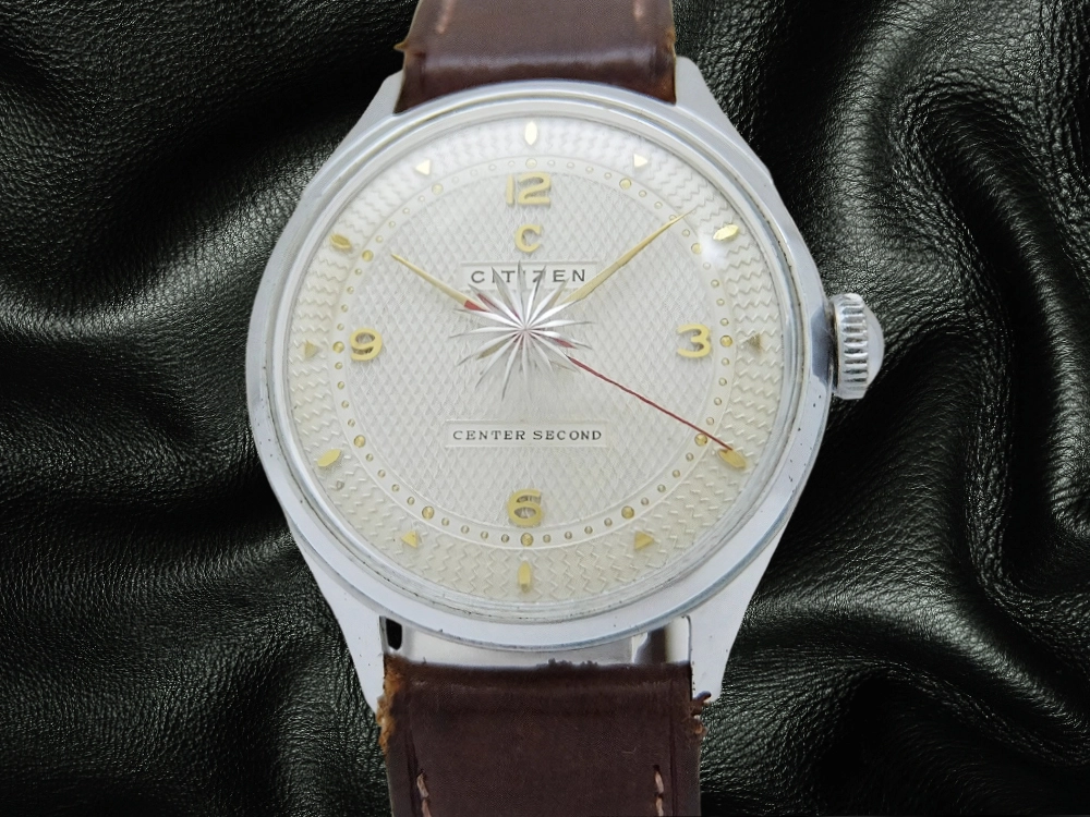 JA-3116| シチズン センターセコンド Cマーク メッキ/SS 防水ケース 華