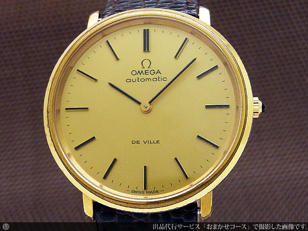 オメガ デビル Cal.711 金張りラウンドケース 薄型スタイリッシュ