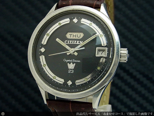 JA-0571| シチズン クリスタルセブン デイデイト 23石 英語表記台形