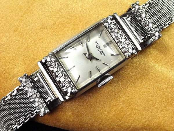 IWC 希少 プラチナ無垢 アンティーク レディース 手巻時計