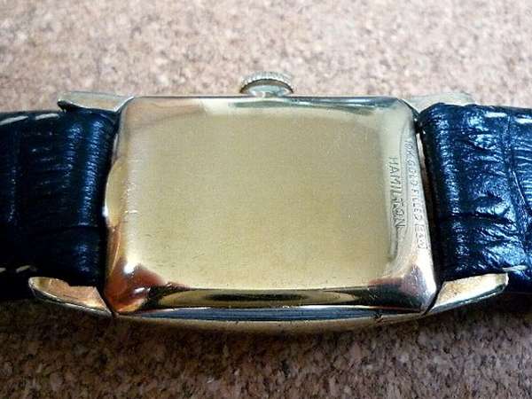 ハミルトン 1950年代 HAMILTON 黒文字盤 スモールセコンド 10金張り