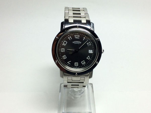 エルメス クリッパー メンズ クオーツ CL6.710 精悍な顔つきのグレー