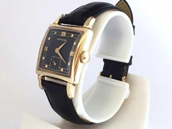 ハミルトン 1950年代 ローマ数字 ブラックダイヤル 手巻き式