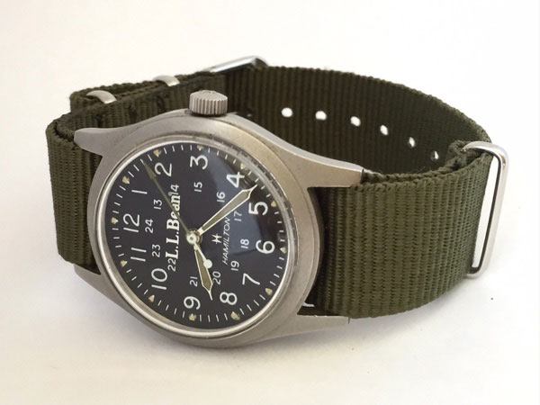 ハミルトン LL Bean ダブルネーム ミリタリーダイヤル 手巻き式